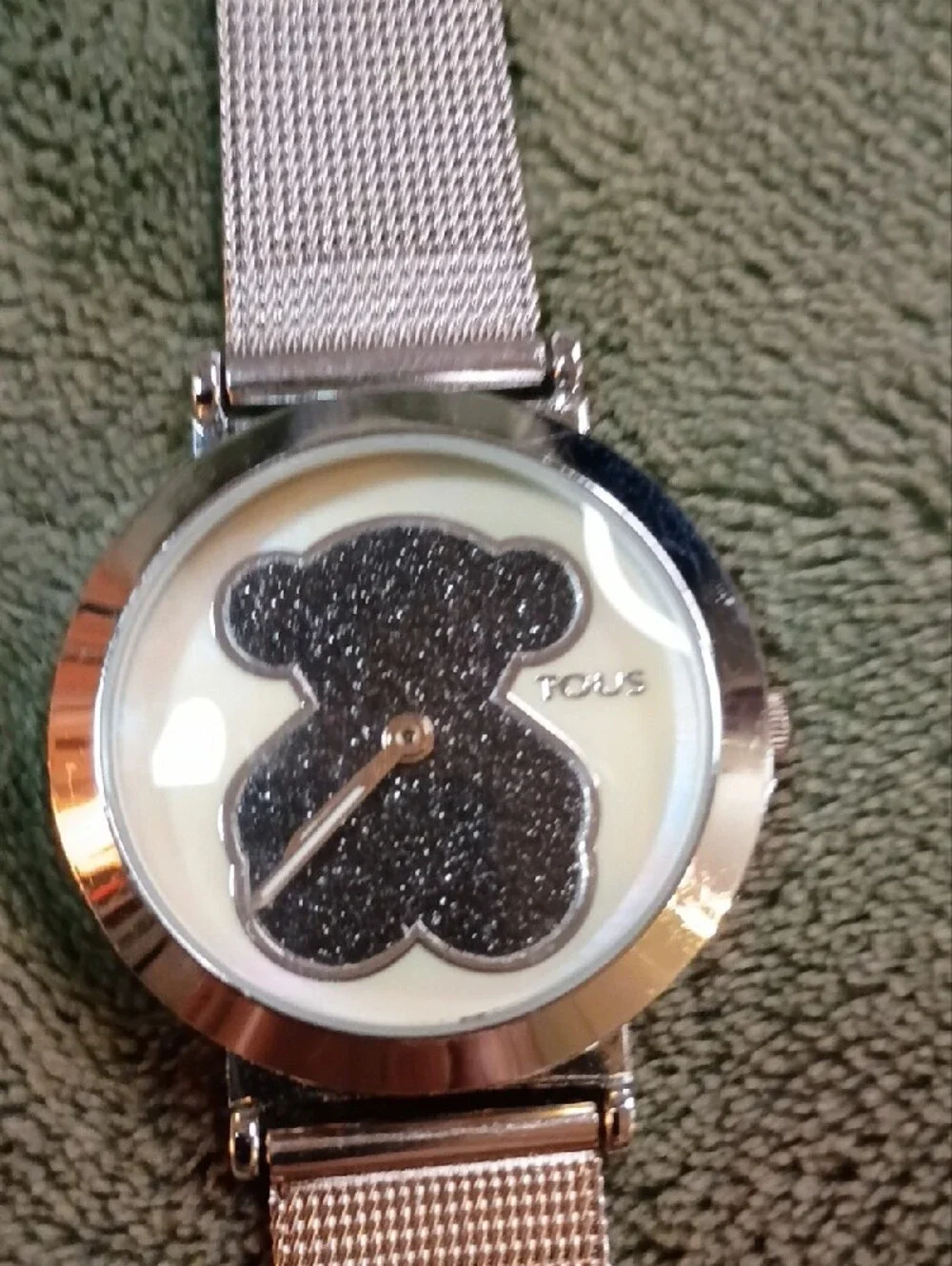 Glitter Bear Mesh Strap Watch - Pink, Blue, Black, Green